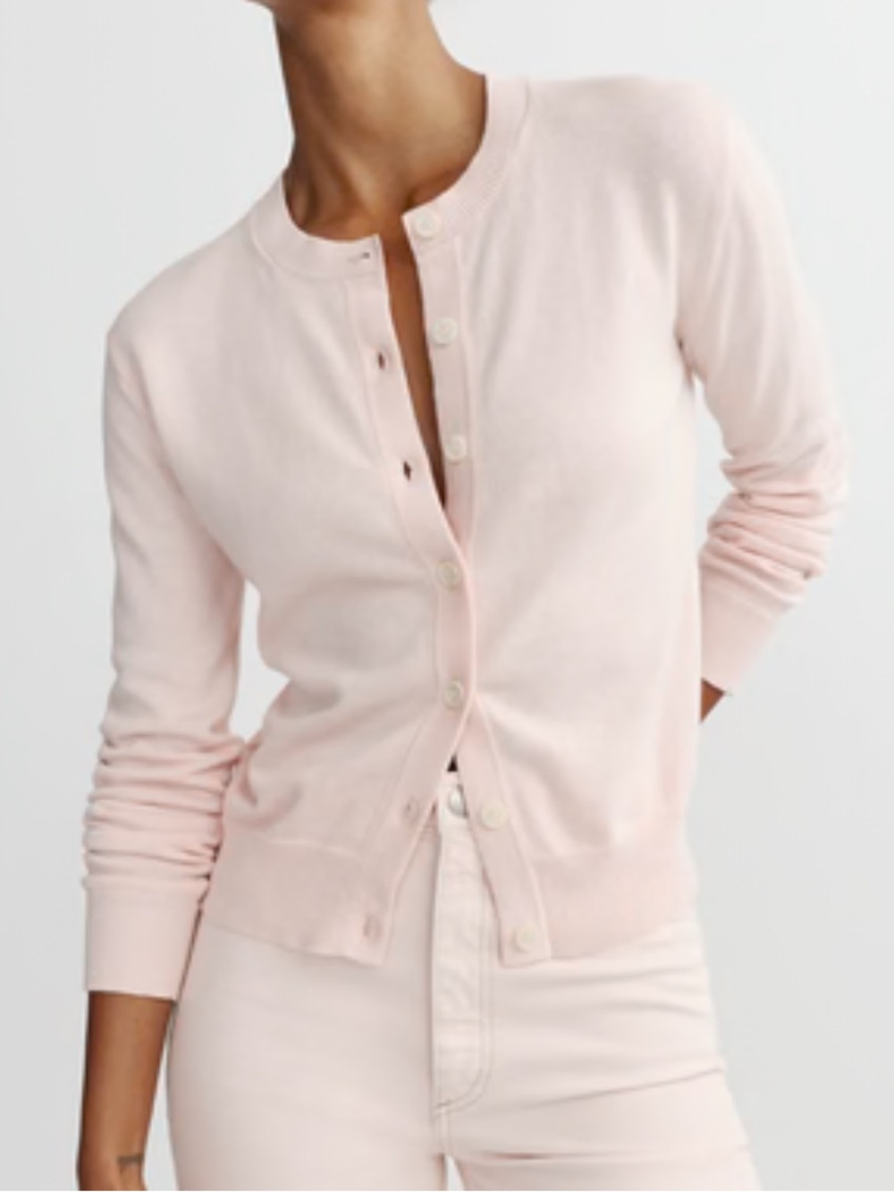 Massimo Dutti Studio NWT pink 100% wool knit cardigan sweater 9510/953